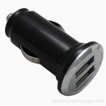 Universal Car Charger with 2.1A Dual USB Output for iPhone/iPad/Tablet PC